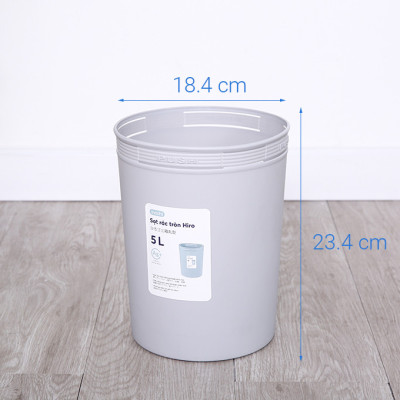 Sọt Rác Hiro, Thùng Đựng Rác 5L – 10L – 15L Dạng Tròn Sang Trọng Inochi