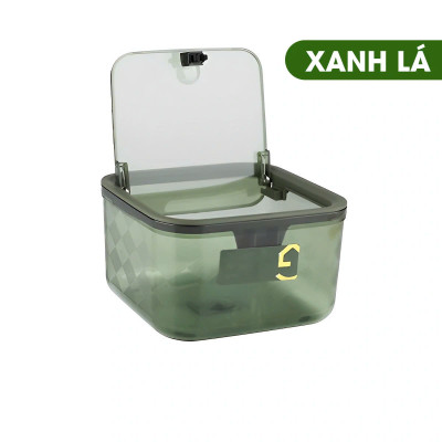 Hộp Đựng Rác Để Bàn Nắp Bật - Thùng Rác Mini Họa Tiết Trong Suốt - HENRYSA