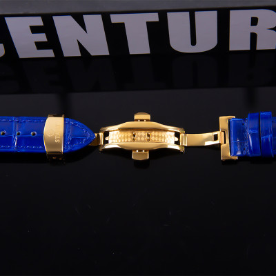 【START】Đồng hồ nam đá Lapis Lazuli tự nhiên đồng hồ kim cương chức năng hiển thị thứ ngày  đồng hồ cơ tự động dây da cá sấu Khóa bướm