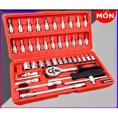 BỘ DỤNG CỤ ĐỒ NGHỀ SỮA CHỮA 46 CHI TIẾT THÁO LẮP THUẬN TIỆN CHO MỌI NHÀ