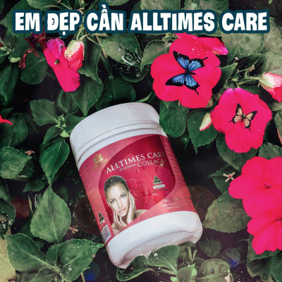 [TẶNG 1 LY SỨ] Thực phẩm bảo vệ sức khỏe hỗ trợ làm chậm quá trình lão hóa da ALLTIMES CARE PLATINUM COLLAGEN - Hộp 60 viên