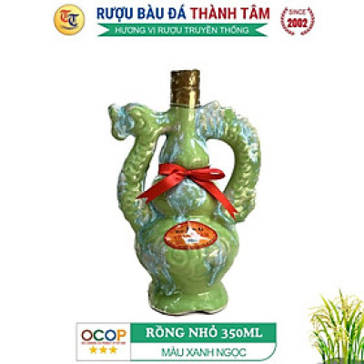 Đặc Sản Bình Định - Rượu Bàu Đá Thành Tâm Rồng Nhỏ (Màu xanh ngọc) 350ml  - OCOP 3 Sao
