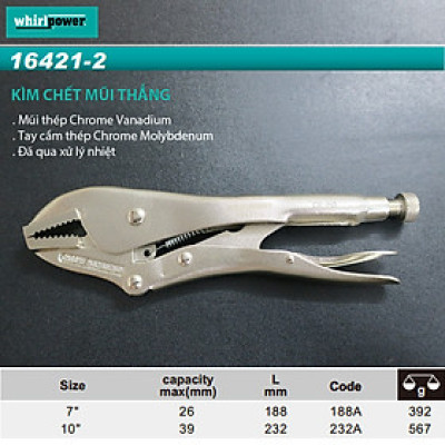 KÌM CHẾT MŨI THẲNG 10" WHIRLPOWER 16421-2-232A