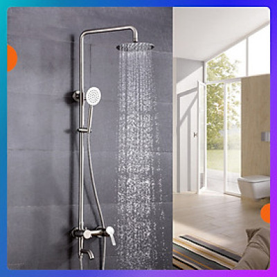 Bộ Sen cây tắm Đứng nóng lạnh inox sus 304 tròn lệch