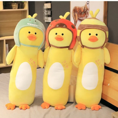 Gấu bông con vịt vàng dễ thương - Size từ 70cm đến 1m3 - Quà tặng gấu bông vịt đội nón bảo hiểm cute.