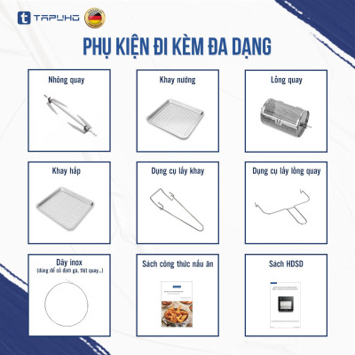 Nồi Chiên Hơi Nước TAPUHO TSF16 Dung Tích 16L 60 Chương Trình Nấu Công suất 1000W - 1800W Bảo Hành 24 Tháng- Hàng Chính Hãng