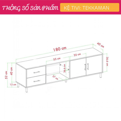 Kệ TV phòng ngủ thiết kế hiện đại SMLIFE Tekkaman