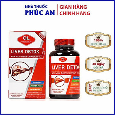 Viên Uống Giải Độc Gan, Mát Gan, Bổ Gan Liver Detox Olympian Labs Mỹ 60 Viên