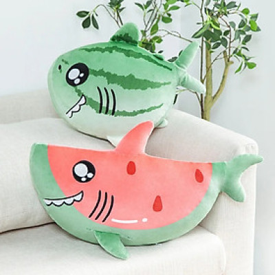 Thú nhồi bông cá mập dưa hấu cute - Size từ 40cm đến 85cm - Quà tặng gấu bông mềm mịn cute.
