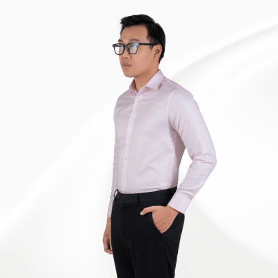 Áo sơ mi nam dài tay màu hồng nhạt GENTITI by Thái Tuấn_1C807HAKTS007A