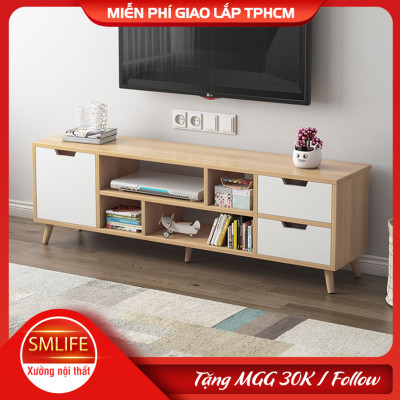 Mẫu kệ tivi phòng ngủ thanh lịch SMLIFE Teppa