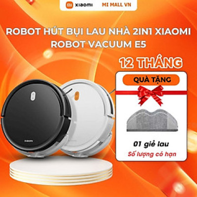 Robot Hút Bụi Lau Nhà Xiaomi Robot Vacuum E5 Black - Hàng Chính Hãng