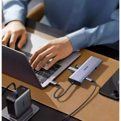 Hub Ugreen USB Type-C 9in1 CM490 - Có cổng HDMI 4K, Hỗ trợ sạc PD - 15600 / 90119 - HÀNG CHÍNH HÃNG