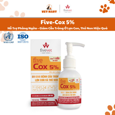 Five-Cox 5% | Hỗ Trợ Phòng Ngừa – Giảm Cầu Trùng Ở Lợn Con, Thú Non Hiệu Quả
