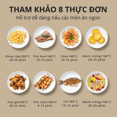 Nồi chiên không dầu thủy tinh Mishio MK373 - Dung tích 7 lít lòng nồi không bong tróc gỉ sét - Hàng chính hãng