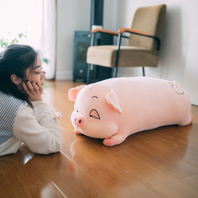 Gấu bông heo lười mắt hí, lợn buồn ngủ đáng yêu siêu hot (40cm--->100cm) vải miniso 4 chiều cao cấp mềm êm – Gối ôm heo hồng buồn ngủ, lợn mắt sụp cute