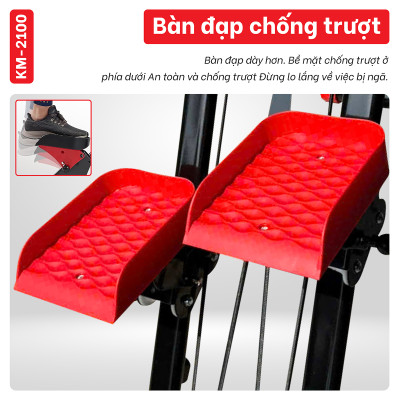 BG Máy Leo Núi Tại Nhà KM-2100 Máy đi bộ trên không - Máy Leo Bậc Thang Gấp Gọn Máy Tập Thể Dục Tại Nhà An Toàn, Tiện Lợi, Hiệu Quả (hàng nhập khẩu)