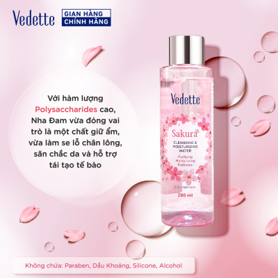 Toner Nước cân bằng dịu nhẹ Vedette hương Hoa Anh Đào 280ml (TPMA293)