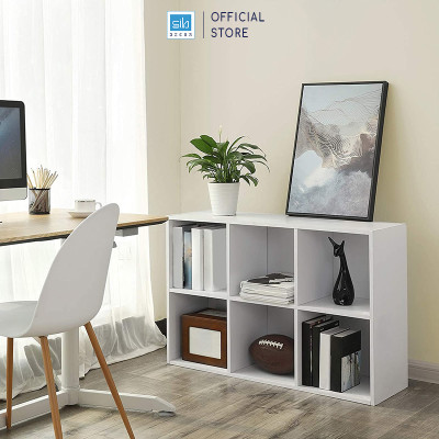 Tủ Sách Gỗ 6 Ngăn Kích Thước 97.5 x 65.5 x 30cm Thương Hiệu SIB Decor KSG58