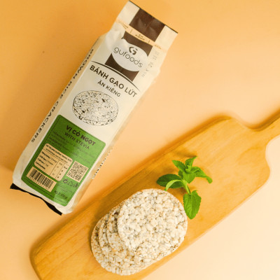 Bánh gạo lứt GUfoods (510g) - Không chiên dầu, Không đường, Từ gạo và ngũ cốc nguyên hạt, Lành mạnh, Phù hợp Eat clean, Ăn vặt healthy, Thực dưỡng, Tập gym, Thuần chay, Đa dạng hương vị