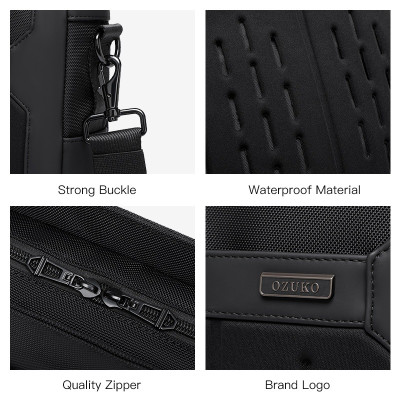 Túi Đeo Ngang OZUKO Thời Trang Nam Chống Thấm Nước Ngoài Trời Nhẹ Du Lịch Túi Đeo Vai Nhiều Lớp