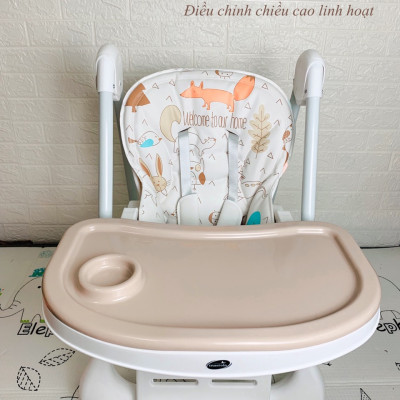 Ghế đa năng Mastela 1015 ngả, nâng hạ độ cao, có bánh xe / TẶNG BÁT THÌA ĂN DẶM UPASS CHÍNH HÃNG