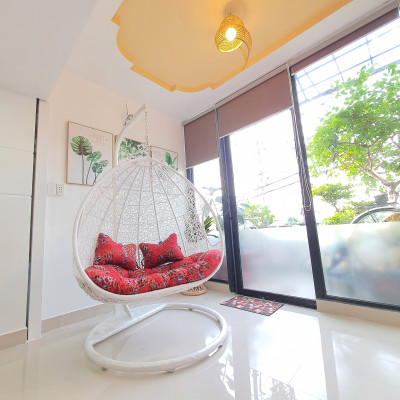 Xích đu đôi 2 người ngồi ( nệm hoạ tiết )