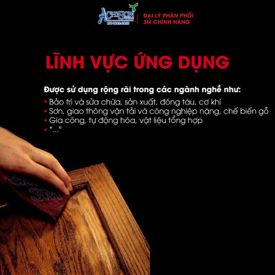 Nhám Bùi Nhùi Cao Cấp 3M Scotch Brite 7447 - Làm Sạch, Mài Cạnh, Cải Thiện Bề Mặt,Làm Xước