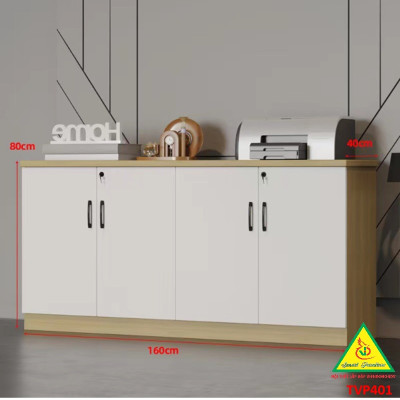 Tủ hồ sơ văn phòng, tủ tài liệu thấp gỗ MDF TVP401 - NỘI THẤT LẮP RÁP VIENDONGADV