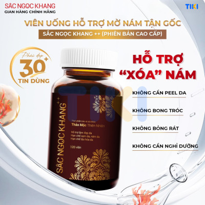 Bộ đôi trong uống - ngoài thoa Sắc Ngọc Khang: Sắc Ngọc Khang ++ (60 viên) + Kem dưỡng da ban đêm 10g