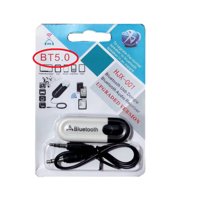 USB Bluetooth 5.0 HJX-001: Nâng cấp loa thường thành loa Bluetooth, kết nối liên tục, ổn định, âm thanh trung thực, phạm vi hoạt động 8-10m, hàng nhập khẩu