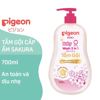 Tắm gội dịu nhẹ 2 in 1 Sakura Pigeon 200ML/700ML
