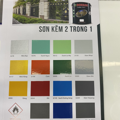 Sơn Sắt Kẽm Donasa  2 trong 1 màu DAF 2215 Xingfa Nâu _ 800ml