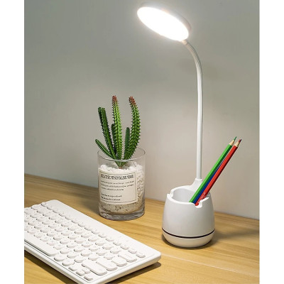 Đèn Bàn Học Led Bảo Vệ Mắt Chống Cận Làm Việc - Đọc Sách - Học Tập - Thân Đèn Uốn Cong Tiện Lợi - Linh Hoạt Điều Chỉnh Góc Độ & Vùng Sáng - Hàng Chính Hãng