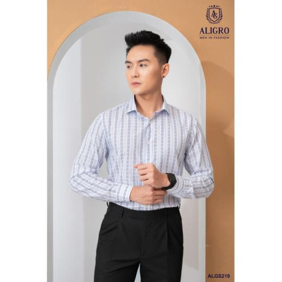 Áo sơ mi nam dài tay ALIGRO chất liệu bamboo cao cấp mềm mịn, kháng khuẩn, chống tia UV ALGS219