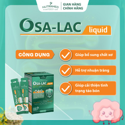 Gói uống Osa-lac liquid hỗ trợ sức khỏe đường ruột (20 gói) - Nutramed
