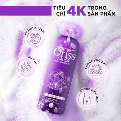Combo Dung Dịch Vệ Sinh Phụ Nữ Oriss Tía Tô 200ml Và Nước Hoa Vùng Kín Nữ Oriss 10ml