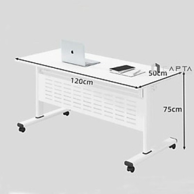 Bàn họp mặt MFC xếp gọn thông minh TF2003-12W Nội thất Capta Bàn làm việc hiện đại nhập khẩu màu trắng chân bàn sắt sơn tĩnh điện màu trắng có bánh xe Modern Office Desk hcm