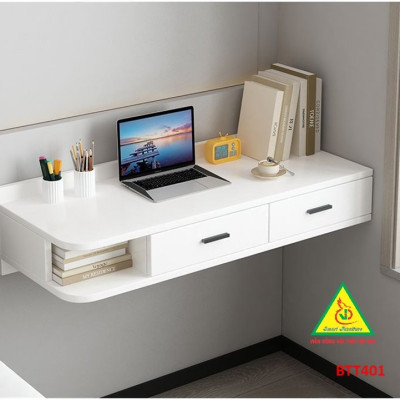 Bàn làm việc, bàn trang điểm treo tường bằng gỗ  BTT401 - Nội thất lắp ráp Viendong Adv