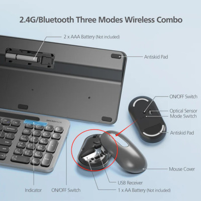 Bộ bàn phím chuột không dây MicroPack Lifestyle KM-238W - Hàng Chính Hãng