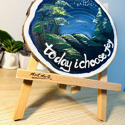 Tranh Vẽ Tay Trên Gỗ Thông Today I Choose Joy Decor Trang Trí Độc Bản Handmade