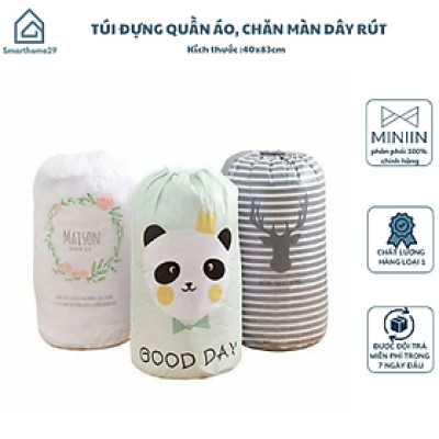 Túi Đựng Quần Áo, Chăn Màn Chống Thấm, Dây Rút Tiết Kiệm Không Gian GIAO MÀU NGẪU NHIÊN - HÀNG CHÍNH HÃNG MINIIN