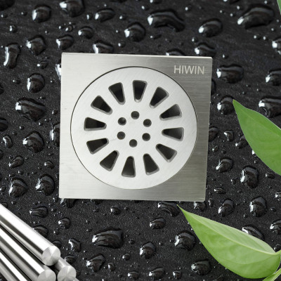 Thoát sàn inox 304 đúc nguyên khối thoát nước siêu nhanh Hiwin FD-010 kích thước 80x80