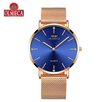 Đồng hồ thạch anh OLMECA 0839L  nữ Dây đeo bằng thép không gỉ Thời trang Đồng hồ đeo tay 3ATM đa chức năng