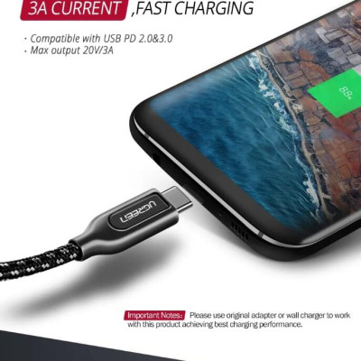 Ugreen UG50225US265TK 1.5M Dây USB Type-C sang USB 2.0 sạc và truyền dữ liệu - HÀNG CHÍNH HÃNG