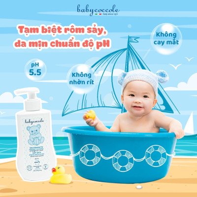 Sữa tắm giữ ẩm cho bé Babycoccole 0M+ chiết xuất hoa sen