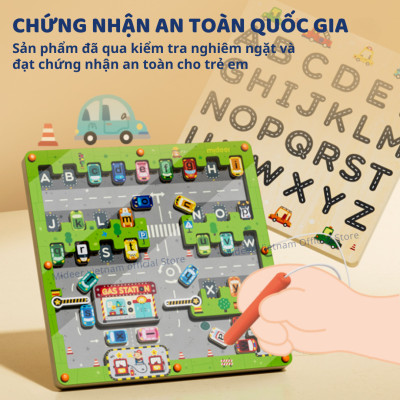 Bảng gỗ mê cung, bảng chữ cái cho bé Mideer Magnetic Maze · Parking Lot