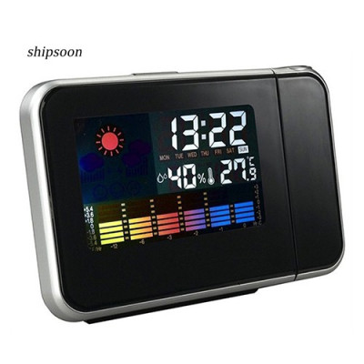 SIÊU HOT-Đồng hồ đo nhiệt độ, đồng hồ đo độ ẩm, đồng hồ đo nhiệt độ và độ ẩm kiêm báo thức,MÀN HÌNH LCD Kỹ Thuật Số LED Chiếu Đồng Hồ Báo Thức Trạm Thời Tiết Lịch Báo Lại-quốc tế 206749