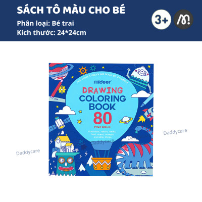 Đồ chơi thủ công 80 bức tranh tô màu cho bé Mideer Drawing Coloring, đồ chơi sáng tạo cho bé 2,3,4,5,6 tuổi