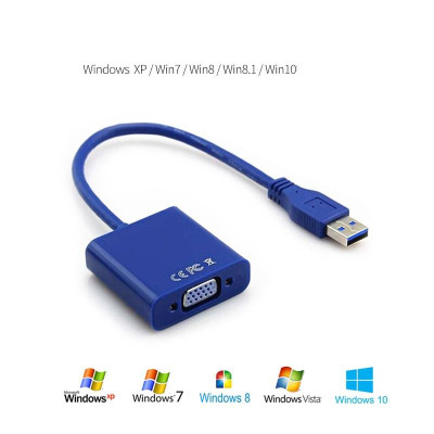 Bộ chuyển USB 3.0 sang VGA Video Display External Cable - Hàng Nhập Khẩu